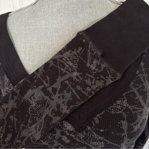 Vintage Rare Free People V Neck Butterfly Splatter Print Thermal L M